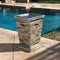 19 Inch Outdoor 40K BTU Natural Stone Fire Column (SAK36771) - Saksby Wholesale - Lifestyle