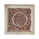 19 Inch Outdoor 40K BTU Natural Stone Fire Column (SAK36771) - Saksby Wholesale - Top View