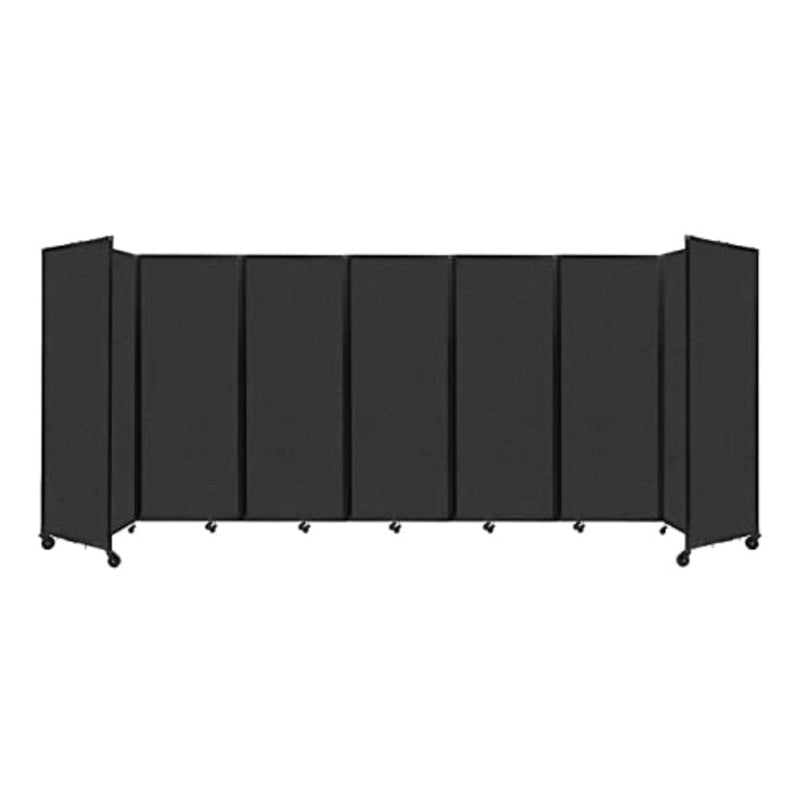 [19'6"x7'6"] VERSARE Room Divider 360 Black Fabric Panels With Tackable Surface (HBG94857)