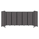 [19'6"x7'6"] VERSARE Room Divider 360 Charcoal Gray Fabric Panels With Wall Mount (HBG87164)