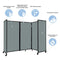 [19'6"x7'6"] VERSARE Room Divider 360 Charcoal Gray Fabric Panels With Wall Mount (HBG87164)