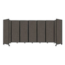 [19'6"x7'6"] VERSARE Room Divider 360 Contemporary Mocha Fabric Foldable Panels (HBG19584)