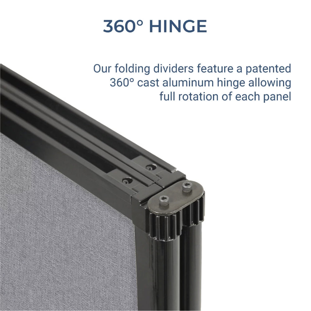 [19'6"x7'6"] Versare Room Divider 360 Elegant Royal Blue Fabric Panels Portable Partition (SAK82934)