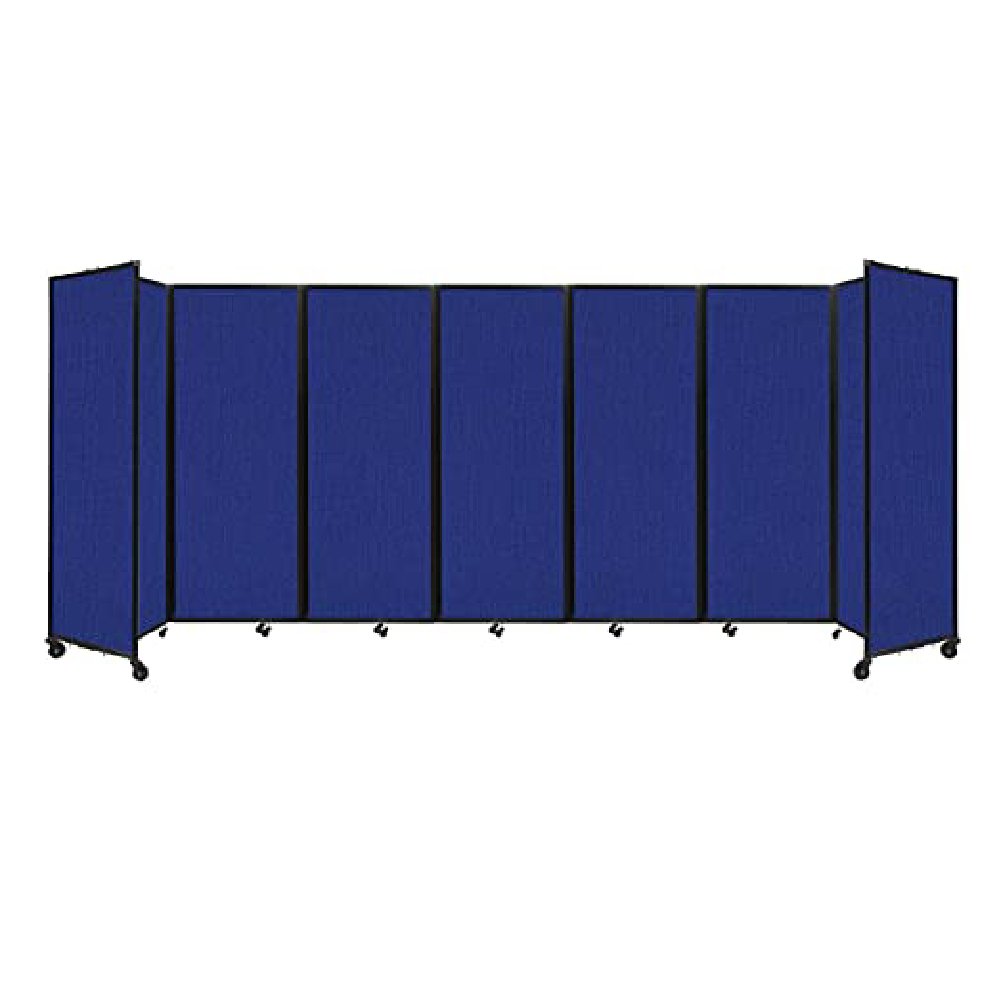 [19'6"x7'6"] Versare Room Divider 360 Elegant Royal Blue Fabric Panels Portable Partition (SAK82934)