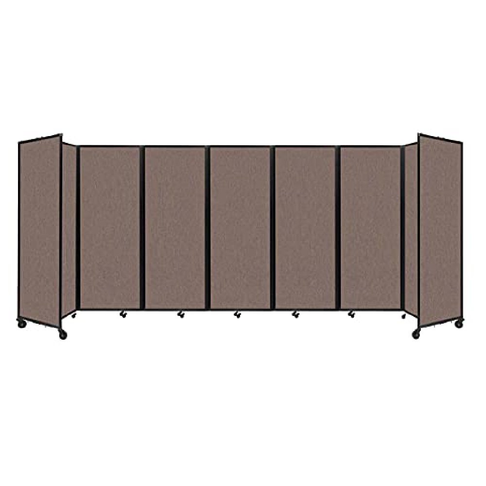 [19'6"x7'6"] Versare Room Divider 360 Latte Fabric Panels Portable Partition (SAK30786)