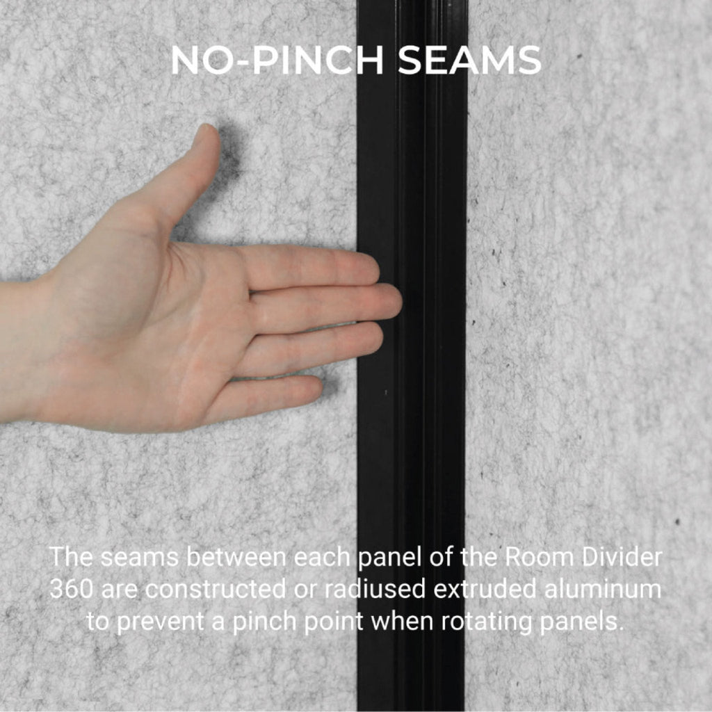 [19'6"x7'6"] Versare Room Divider 360 Portable Panel Slate Fabric (SAK48271)