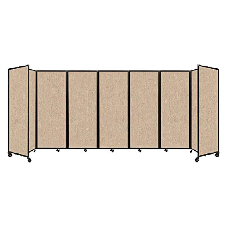 [19'6"x7'6"] VERSARE Room Divider 360 Portable Wall Beige Fabric Panels (HBG16284)