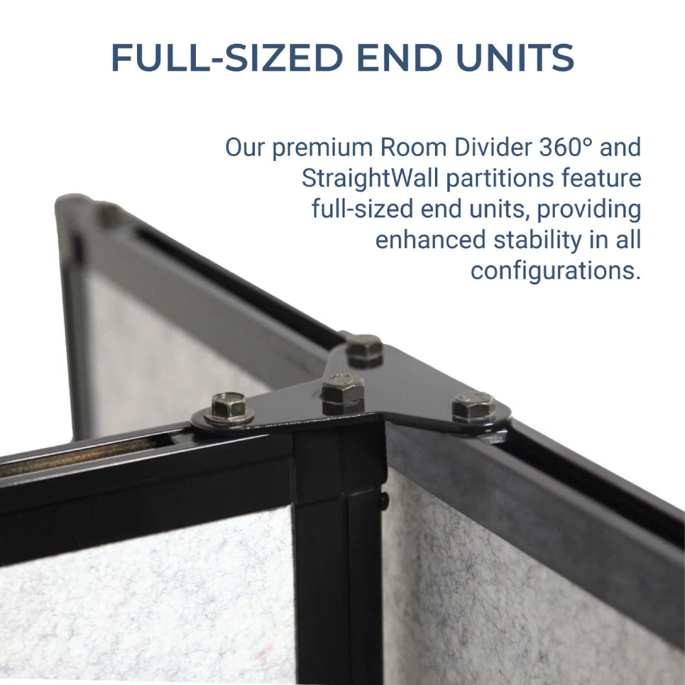 [19'6"x7'6"] Versare Room Divider 360 Versatile Powder Blue Fabric Panels Portable Partition (SAK67105)