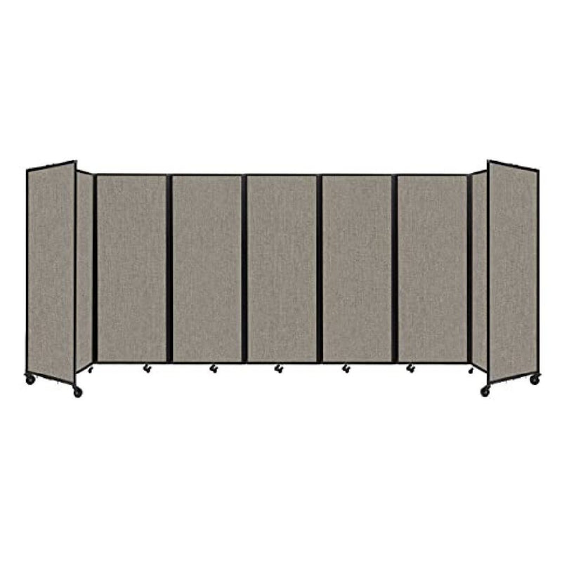 [19'6"x7'6"] VERSARE Room Divider 360 Warm Pebble Fabric Panels With Aluminum Frame (HBG49352)