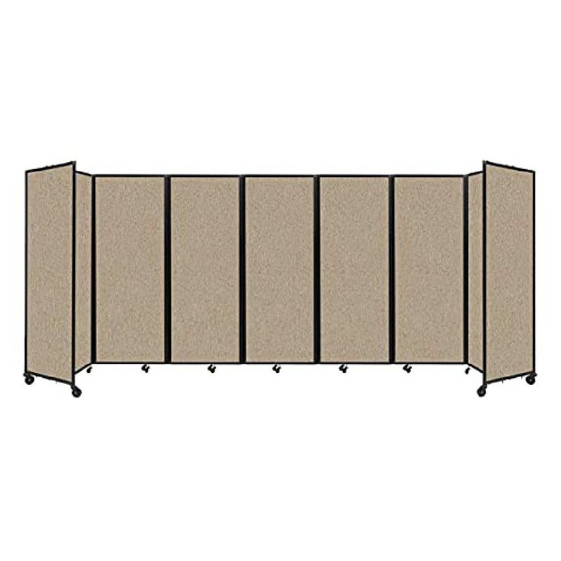 [19'6"x7'6"] VERSARE Room Divider Rye Fabric Panels With 360 Hinge (HBG90752)