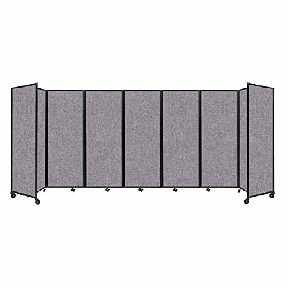 [19'6"x7'6"] Versare Room Divider 360 Portable Panel Cloud Gray Fabric (SAK45238)