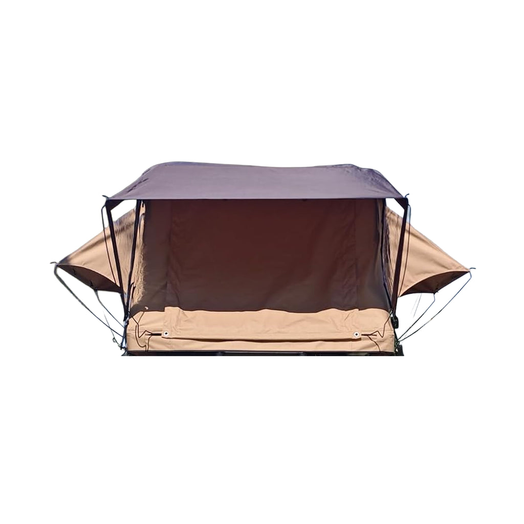 2-3 Person Hard Shell Aluminum Rooftop Tent With LED Light Strip And Memory Foam Mattress (SAK26814) - Saksby Wholesale - Front View