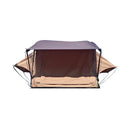 2-3 Person Hard Shell Aluminum Rooftop Tent With LED Light Strip And Memory Foam Mattress (SAK26814) - Saksby Wholesale - Front View