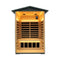 Premium 2-Person Black Carbonized Walnut Low EMF Far Infrared Outdoor Sauna With Bluetooth Audio And LED Lighting (SAK16850)