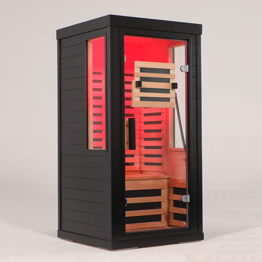 2-Person Low EMF Indoor Infrared Sauna With Red Light Therapy (SAK37542) - Saksby Wholesale - Lightning View