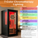 2-Person Low EMF Indoor Infrared Sauna With Red Light Therapy (SAK37542) - Saksby Wholesale - Lightning Features View