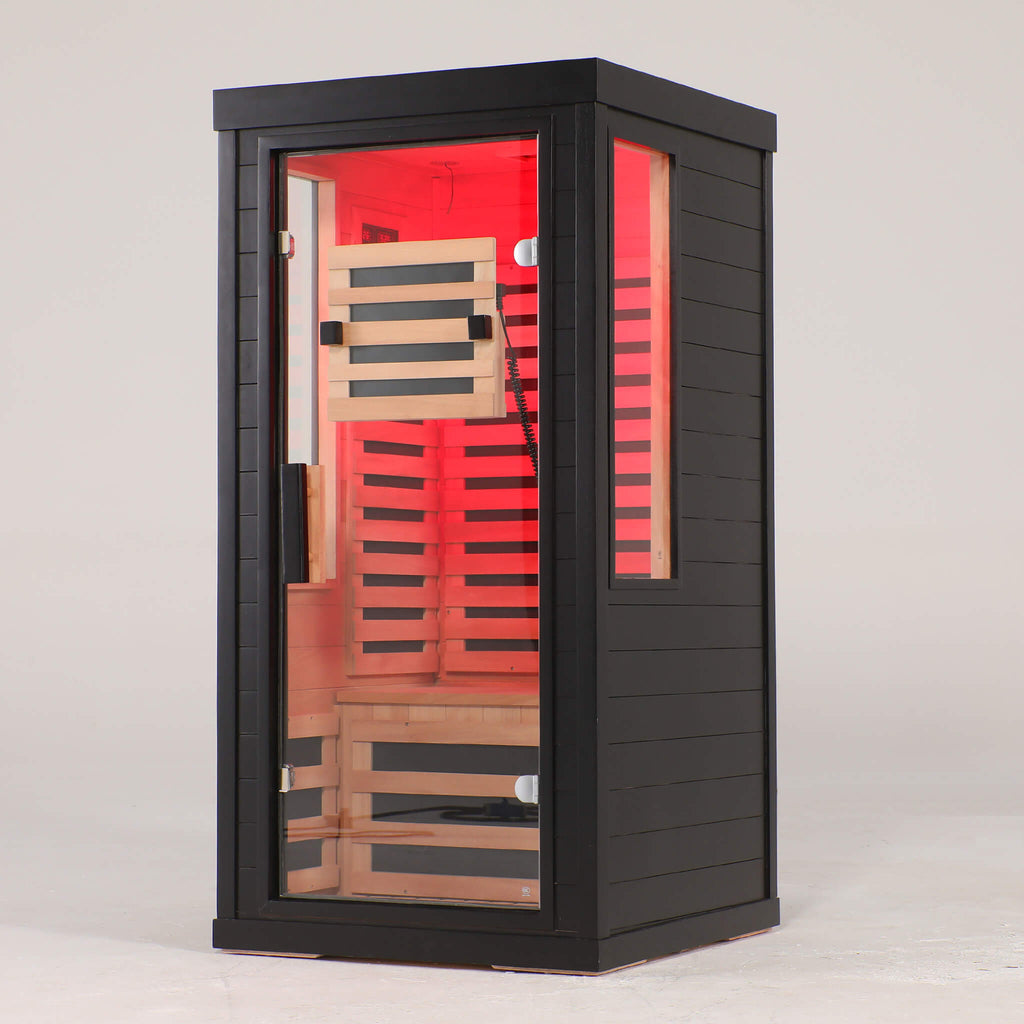 2-Person Low EMF Indoor Infrared Sauna With Red Light Therapy (SAK37542) - Saksby Wholesale - Lightning View