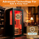 2-Person Low EMF Indoor Infrared Sauna With Red Light Therapy (SAK37542) - Saksby Wholesale - Temperature Features View