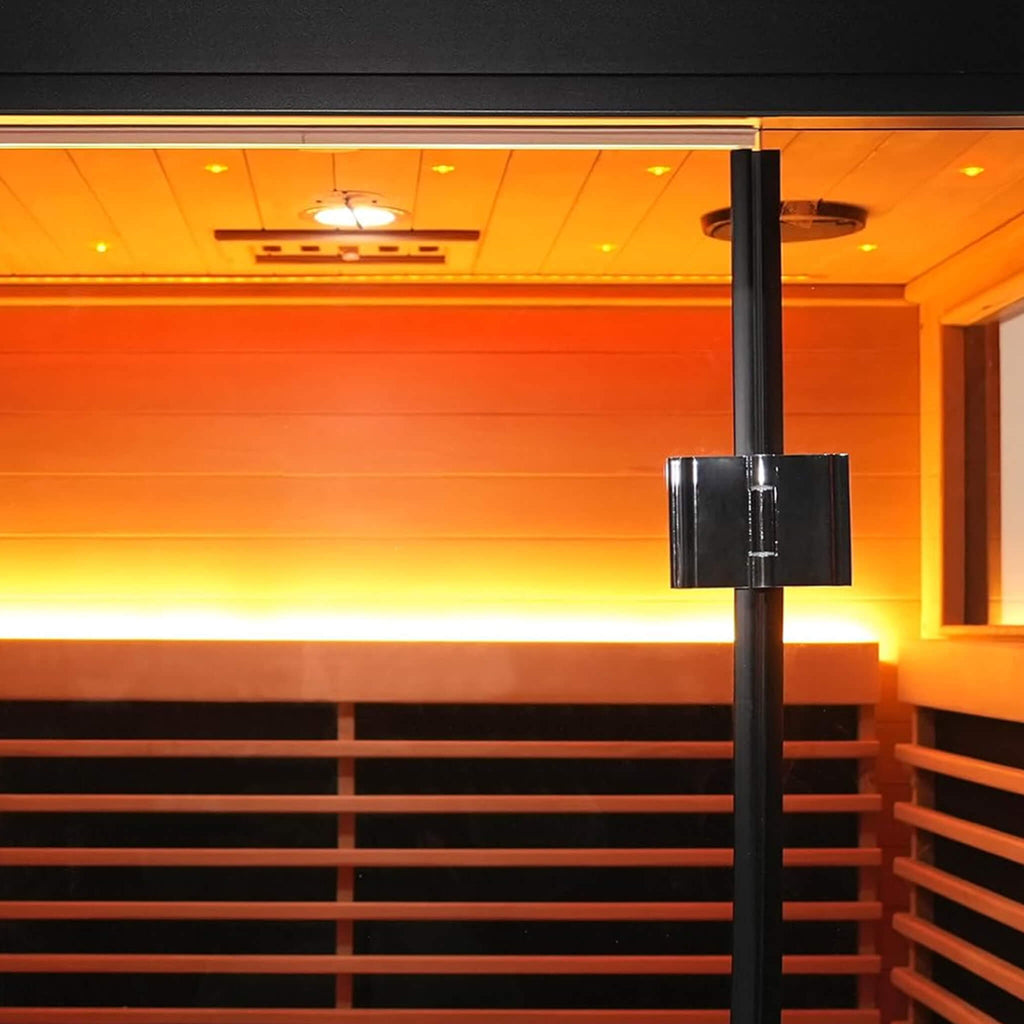 2-Person Outdoor Full-Spectrum Infrared Sauna With WiFi (SAK14973) - Saksby Wholesale - Interior