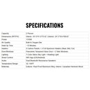 2-Person Outdoor Full-Spectrum Infrared Sauna With WiFi (SAK14973) - Saksby Wholesale - Specifications