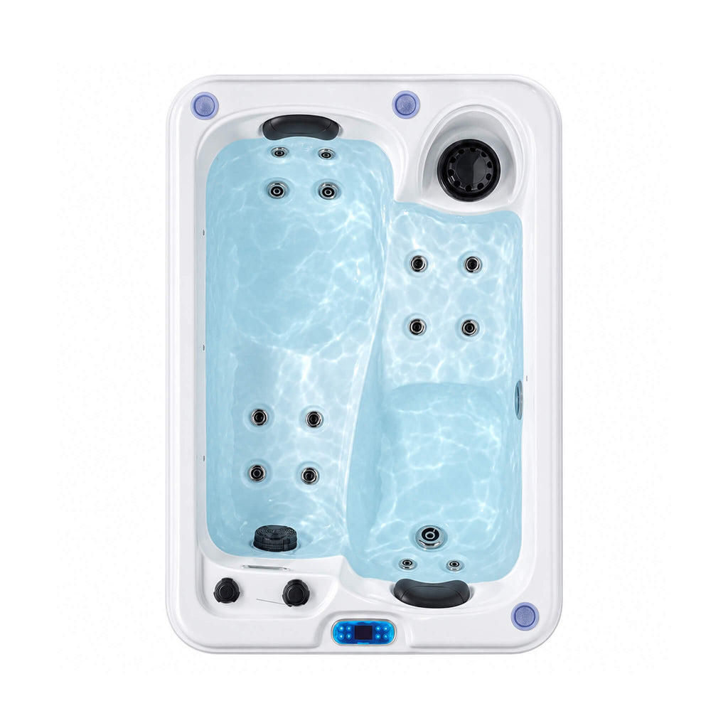 2-Person Outdoor Hot Tub With 15 Hydro Jets And LED Lights (SAK15849)  - Saksby Wholesale - Top View On White Background