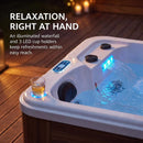2-Person Outdoor Hot Tub With 15 Hydro Jets And LED Lights (SAK15849)  - Saksby Wholesale - With Cup Holder