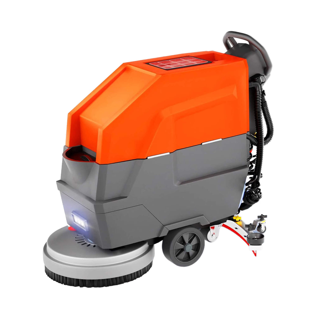 20-Inch Heavy-Duty All-In-One Commercial Electric Walk-Behind Floor Scrubber (SAK52973) - Saksby Wholesale - Front Left View