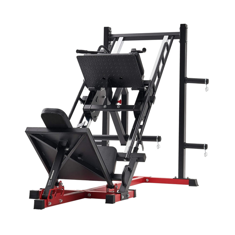 2000lbs Adjustable Leg Press And Hack Squat Machine For Home Gym Workouts SAK53148 Saksby - Front Left View