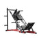 2000lbs Adjustable Leg Press And Hack Squat Machine For Home Gym Workouts SAK53148 Saksby - Front Right View With Weights