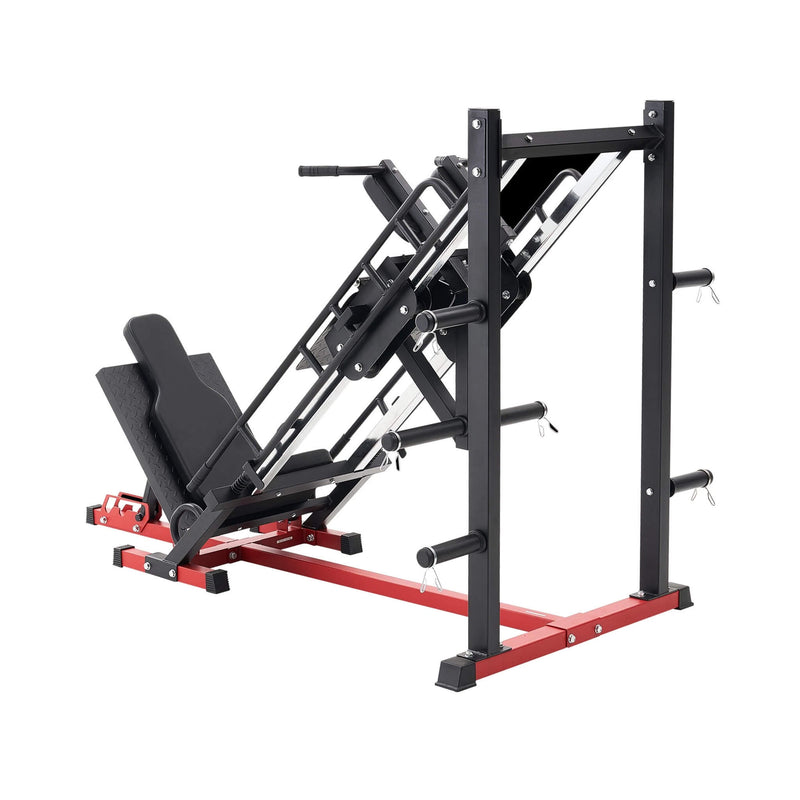 2000lbs Adjustable Leg Press And Hack Squat Machine For Home Gym Workouts SAK53148 Saksby - Rear Right View