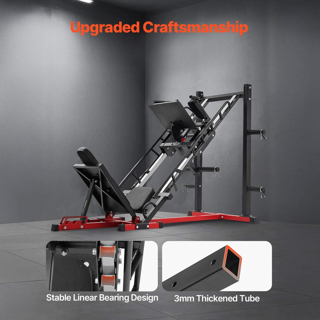 2000lbs Adjustable Leg Press And Hack Squat Machine For Home Gym Workouts SAK53148 Saksby - Upgraded Craftsmanship