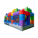 20FT Giant Multicolor Block Inflatable Obstacle Course With Large Mesh Windows (SAK75192) - Saksby Wholesale - Back View