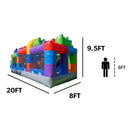 20FT Giant Multicolor Block Inflatable Obstacle Course With Large Mesh Windows (SAK75192) - Saksby Wholesale - Dimensions