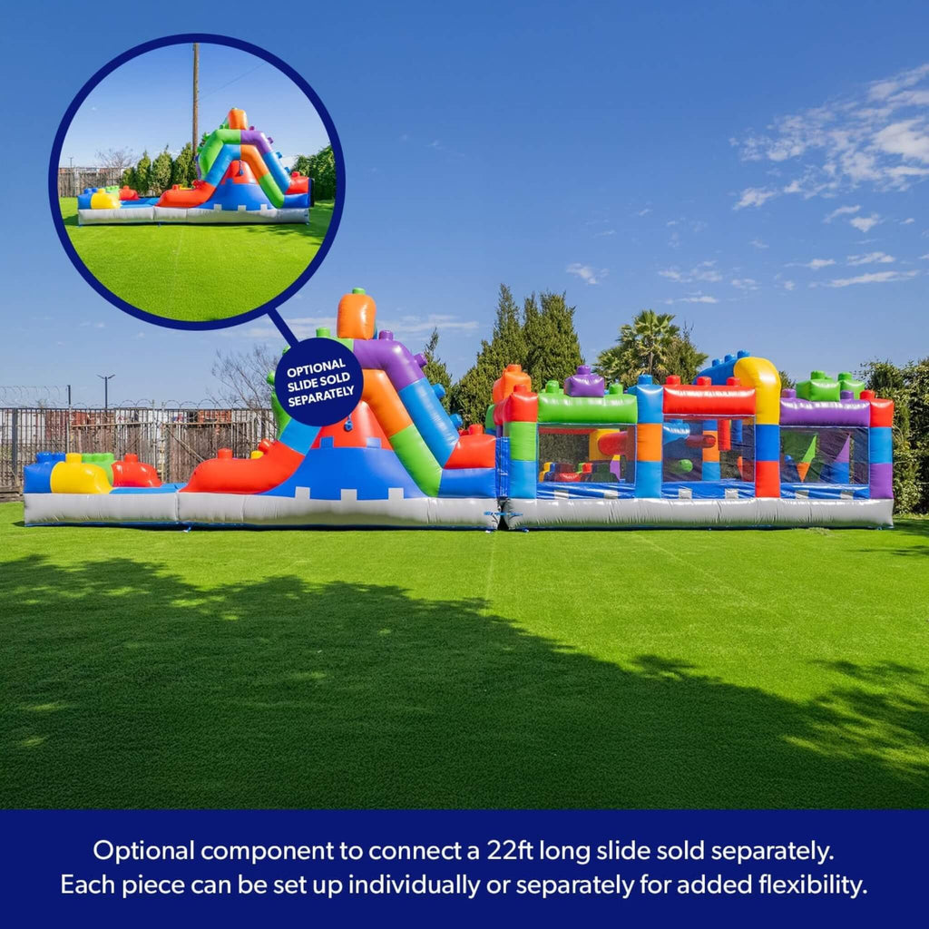 20FT Giant Multicolor Block Inflatable Obstacle Course With Large Mesh Windows (SAK75192) - Saksby Wholesale - Optional Component Details