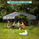 [20X20FT] Extra Large Heavy Duty Outdoor Metal Carport With Galvanized Steel Roof For Cars, Boats And Trucks (SAK75633) - Saksby Wholesale - Outdoor Lifestyle