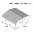 Diagram Of A Storage Shed With Dimensions Labeled On A White Background - Saksby Wholesale