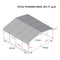 Diagram Of A Storage Shed With Dimensions Labeled On A White Background - Saksby Wholesale