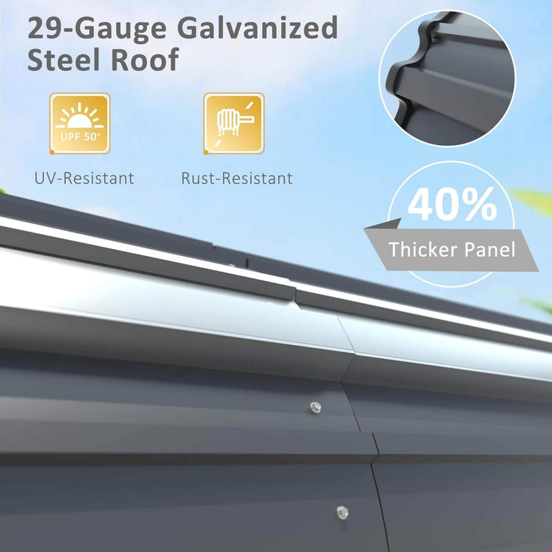29-gauge Galvanized Steel Roof With UV-Resistant And Rust-Resistant Features, Showing A Close-up Of The Roof Panel - Saksby Wholesale