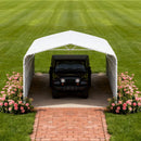 [20X30FT] Heavy-Duty Outdoor Galvanized Steel Carport (SAK21596) - Saksby Wholesale - Frontyard Setup