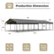 [20x40FT] Extra Large Heavy Duty Four Car Outdoor Metal Carport Canopy For Trucks, Boats And SUVs (SAK29713) SAKSBY - Dimensions View