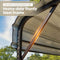 [20x40FT] Extra Large Heavy Duty Four Car Outdoor Metal Carport Canopy For Trucks, Boats And SUVs (SAK29713) SAKSBY - Steel Frame View