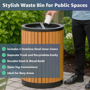 22-Gallon Commercial Outdoor Round Two-Stream Trash Can (SAK59821) - Saksby Wholesale - Features