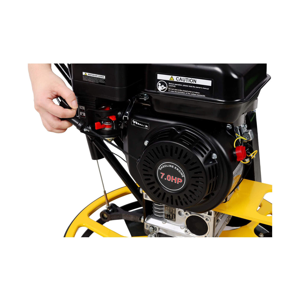 22-Inch 7HP Gas-Powered Walk Behind Concrete Surface Finisher (SAK61802) - Saksby Wholesale - Gas Engine