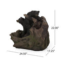 22 Inch Weather Resistant Outdoor Floor Fountain With LED Lights (SAK77651) - Saksby Wholesale - Dimensions