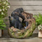 22 Inch Weather Resistant Outdoor Floor Fountain With LED Lights (SAK77651) - Saksby Wholesale - Outdoor Display