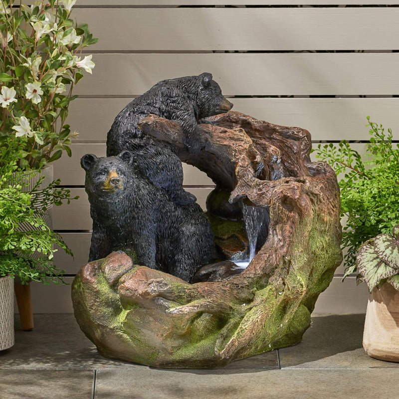 22 Inch Weather Resistant Outdoor Floor Fountain With LED Lights (SAK77651) - Saksby Wholesale - Outdoor Display