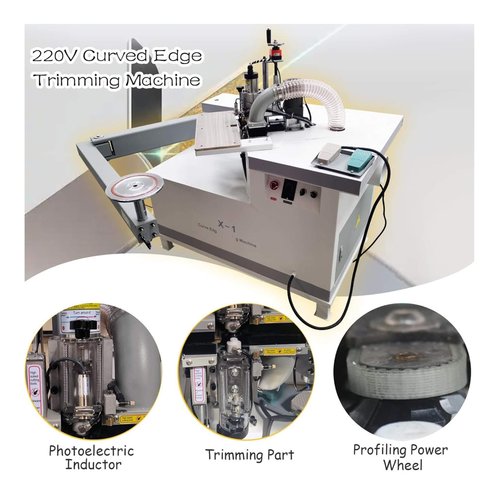 220V Curved Edge Trimming Machine With Foldable Arm (SAK60739) - Saksby Wholesale - Features View