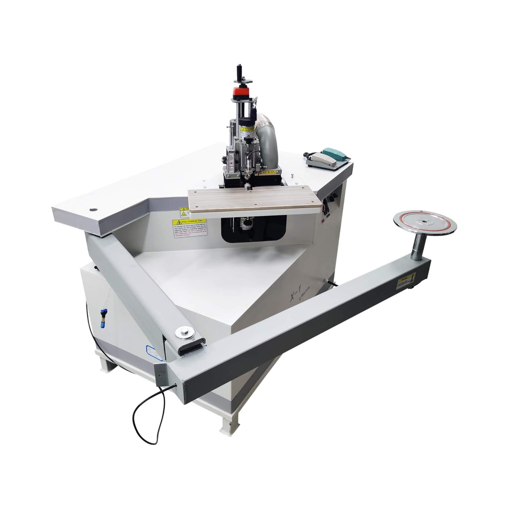 220V Curved Edge Trimming Machine With Foldable Arm (SAK60739) - Saksby Wholesale - Front Right View
