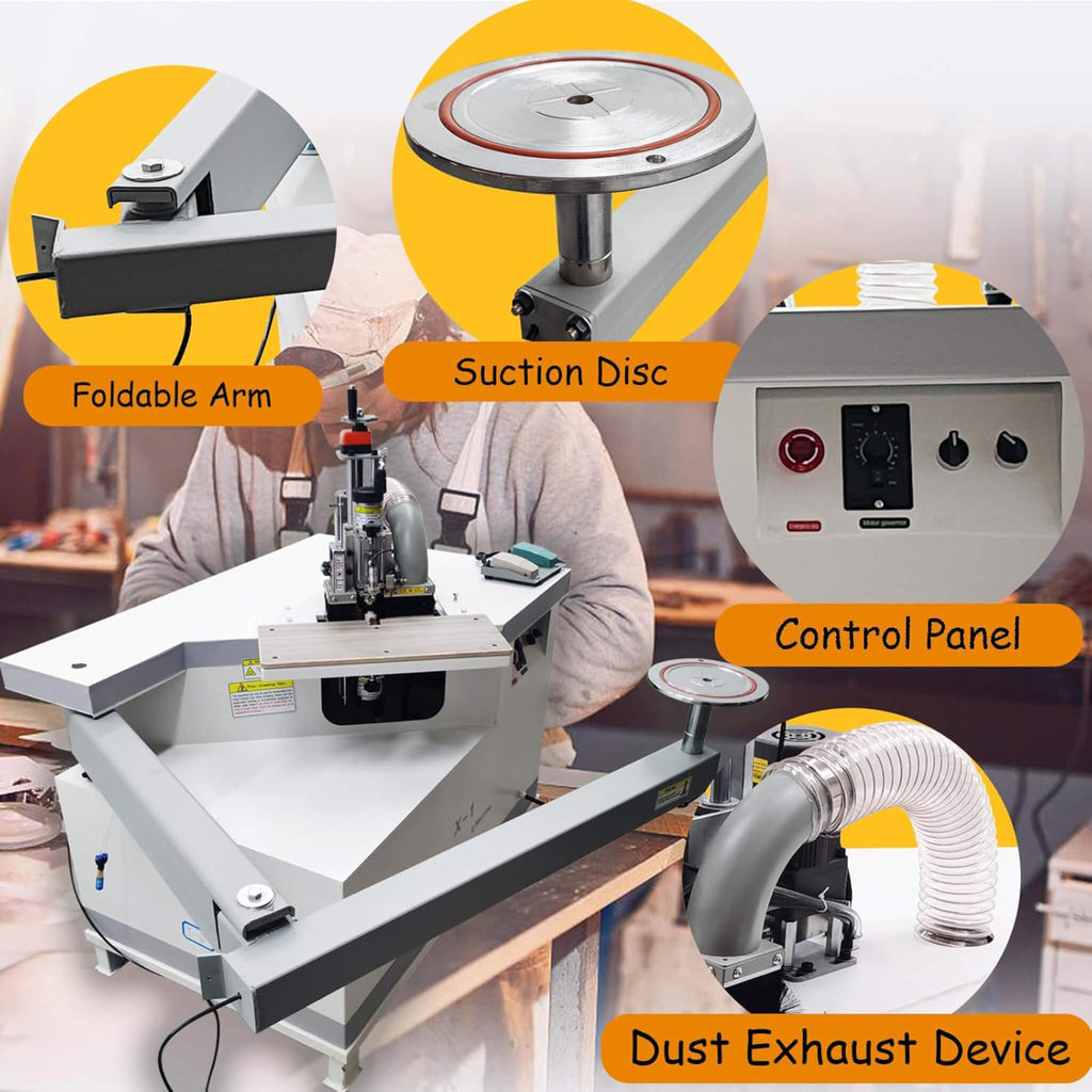 220V Curved Edge Trimming Machine With Foldable Arm (SAK60739) - Saksby Wholesale - Parts View