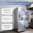 24-Inch Commercial 15 Cu.Ft Stainless Steel Reach-In Refrigerator With Two Split Doors (SAK67230) - Saksby Wholesale - Energy Efficiency View